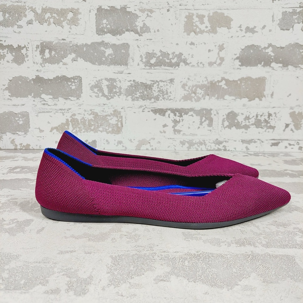 NEW Rothy's The Flat Purple Knit Pointy Toe Slip On Loafers X453 - Picture 3 of 10